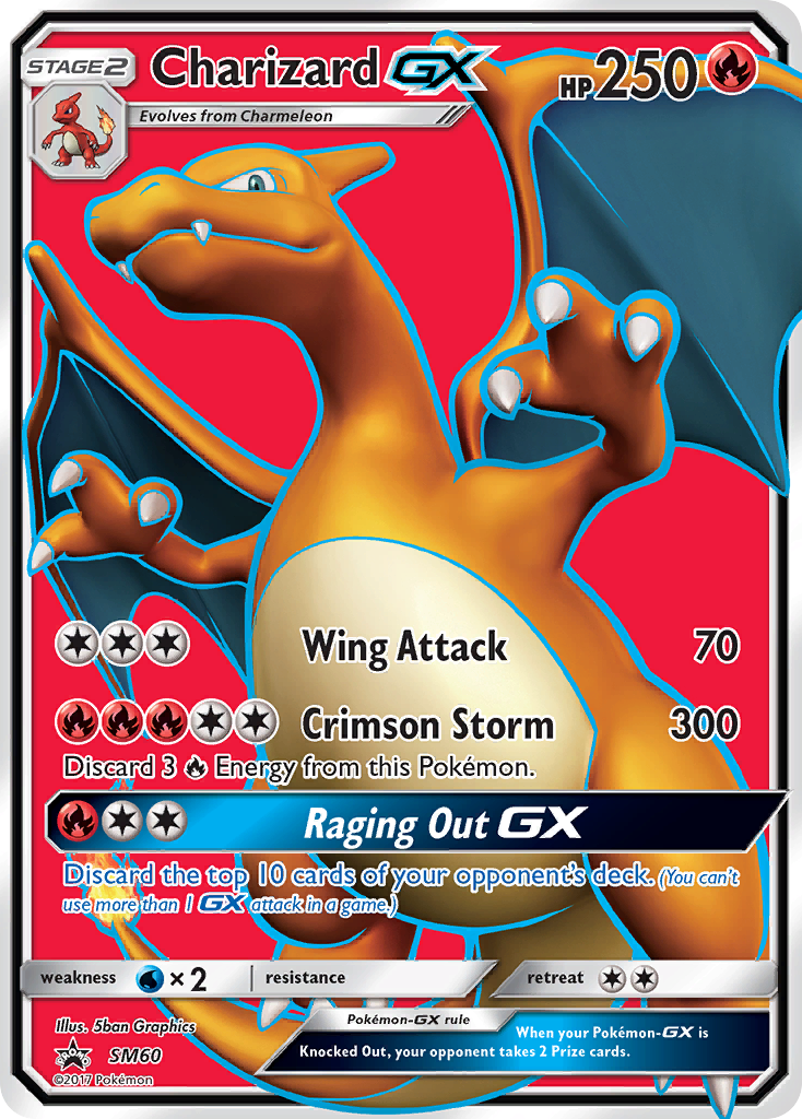 Charizard GX SM60 SM Black Star Promos - Promo Holo Pokemon Card