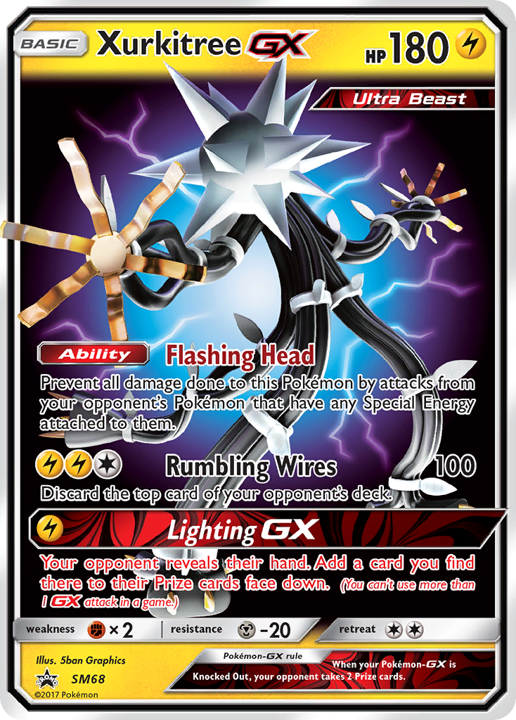 Xurkitree GX SM68 SM Black Star Promos - Promo Holo Pokemon Card