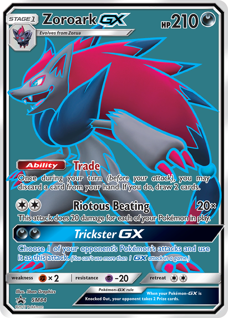 Zoroark GX SM84 SM Black Star Promos - Promo Holo Pokemon Card