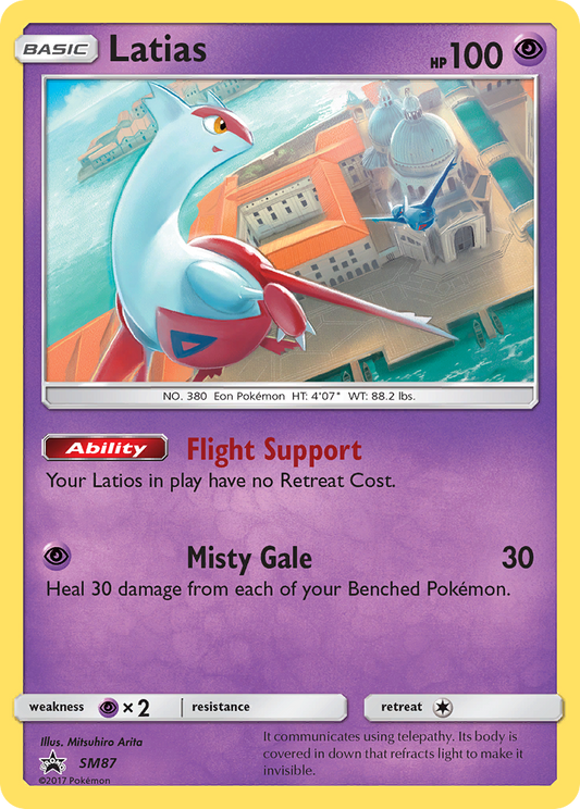 Latias SM87 SM Black Star Promos - Promo Holo Pokemon Card