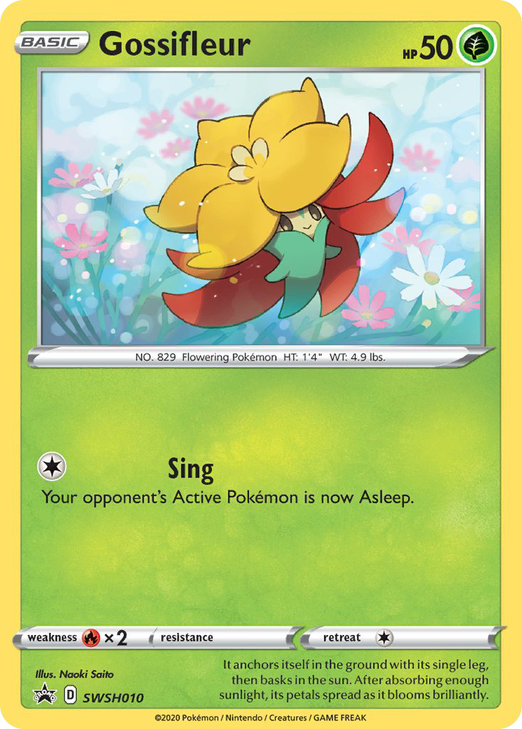 Gossifleur SWSH010 Sword & Shield Black Star Promos - Promo Holo Pokemon Card