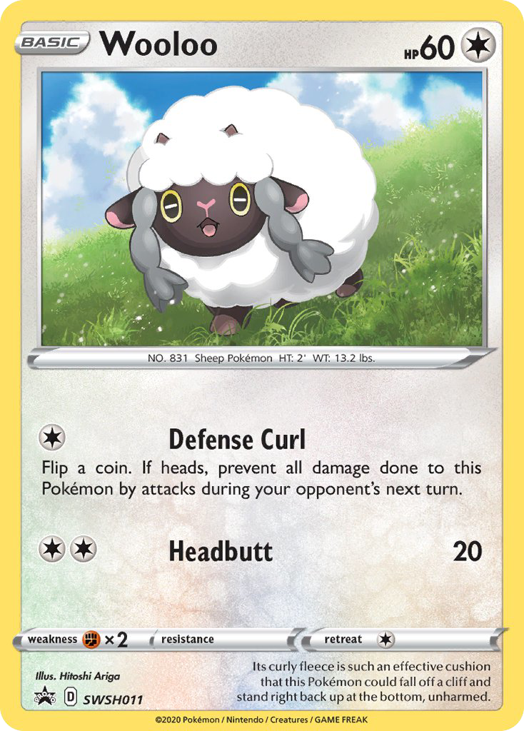 Wooloo SWSH011 Sword & Shield Black Star Promos - Promo Holo Pokemon Card
