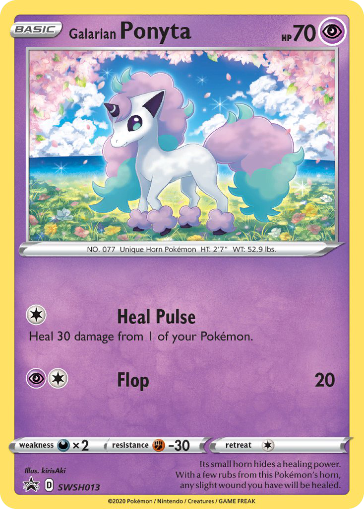 Galarian Ponyta SWSH013 Sword & Shield Black Star Promos - Promo Holo Pokemon Card