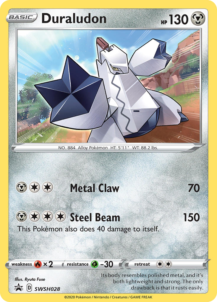 Duraludon SWSH028 Sword & Shield Black Star Promos - Promo Holo Pokemon Card