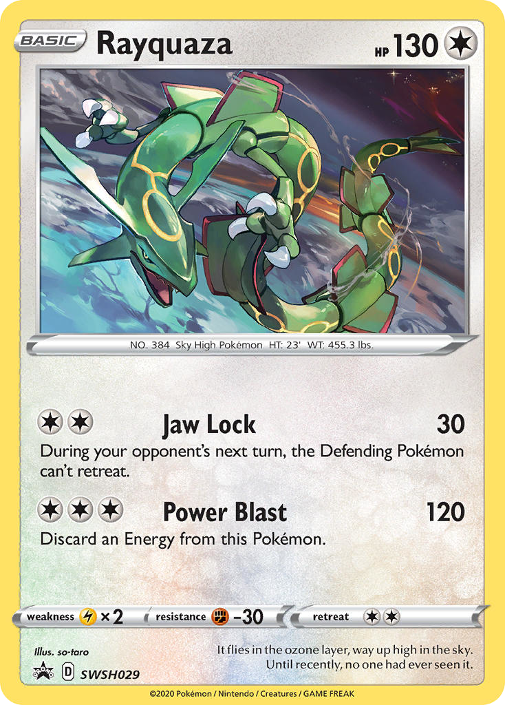 Rayquaza SWSH029 Sword & Shield Black Star Promos - Promo Holo Pokemon Card