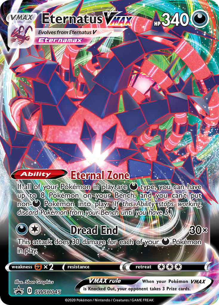 Eternatus VMAX SWSH045 Sword & Shield Black Star Promos - Promo Holo Pokemon Card