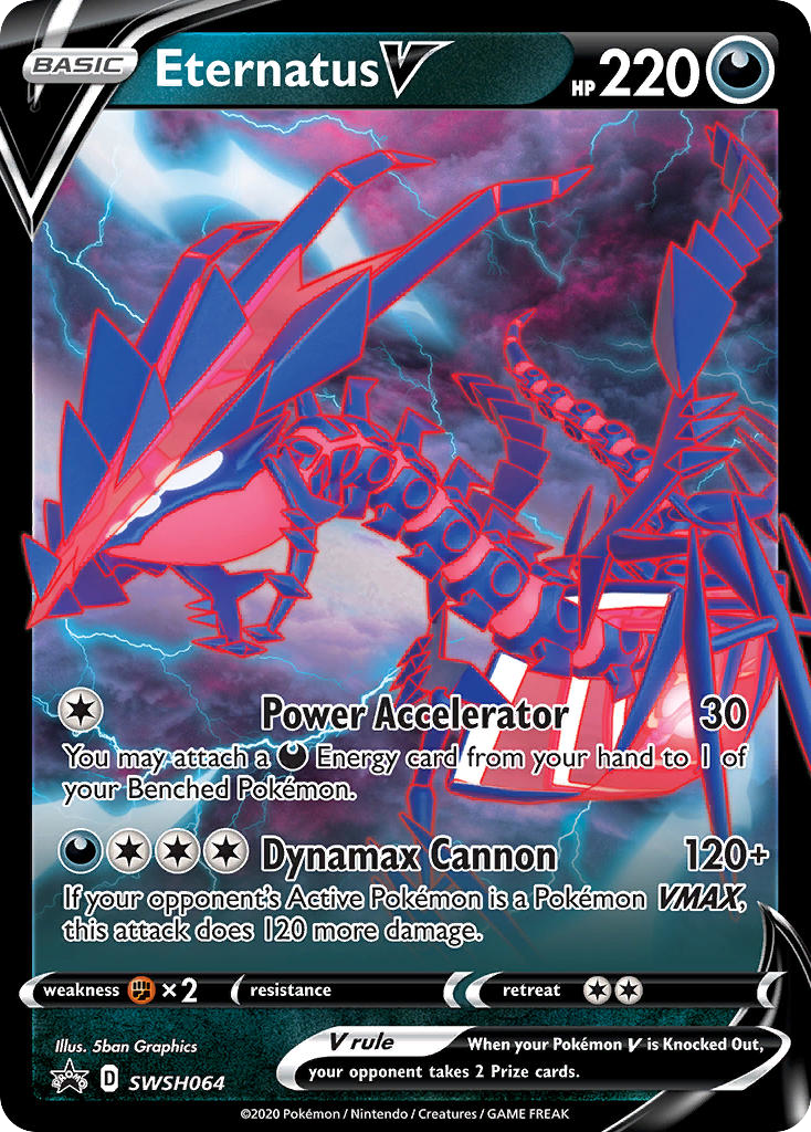 Eternatus V SWSH064 Sword & Shield Black Star Promos - Promo Holo Pokemon Card