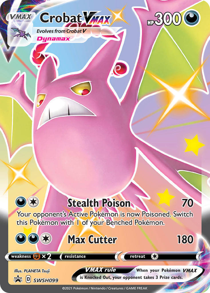 Crobat VMAX SWSH099 Sword & Shield Black Star Promos - Promo Holo Pokemon Card