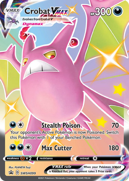 Crobat VMAX SWSH099 Sword & Shield Black Star Promos - Promo Holo Pokemon Card