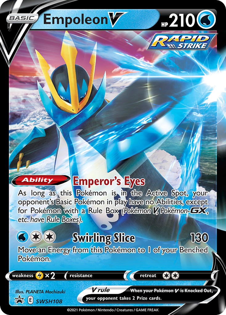 Empoleon V SWSH108 Sword & Shield Black Star Promos - Promo Holo Pokemon Card