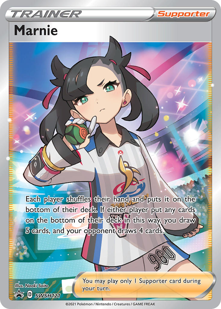 Marnie SWSH121 Sword & Shield Black Star Promos - Promo Holo Pokemon Card