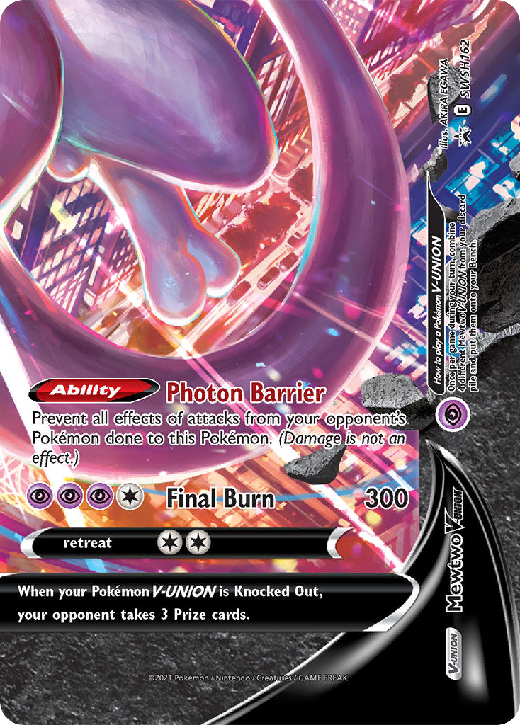 Mewtwo V-UNION SWSH162 Sword & Shield Black Star Promos - Promo Holo Pokemon Card