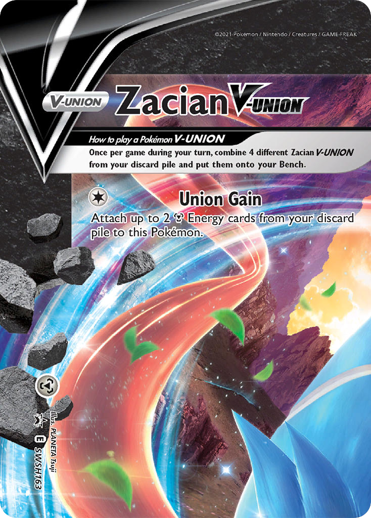 Zacian V-UNION SWSH163 Sword & Shield Black Star Promos - Promo Holo Pokemon Card