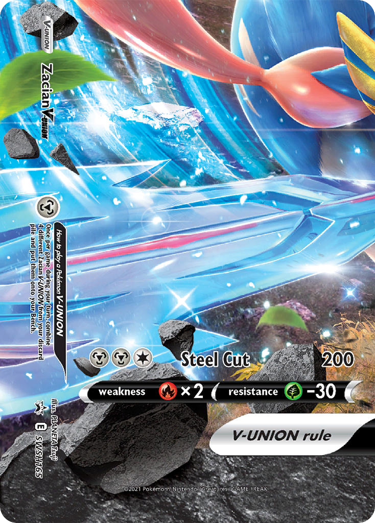 Zacian V-UNION SWSH165 Sword & Shield Black Star Promos - Promo Holo Pokemon Card