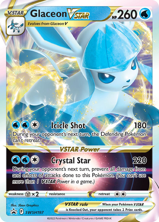Glaceon VSTAR SWSH197 Sword & Shield Black Star Promos - Promo Holo Pokemon Card