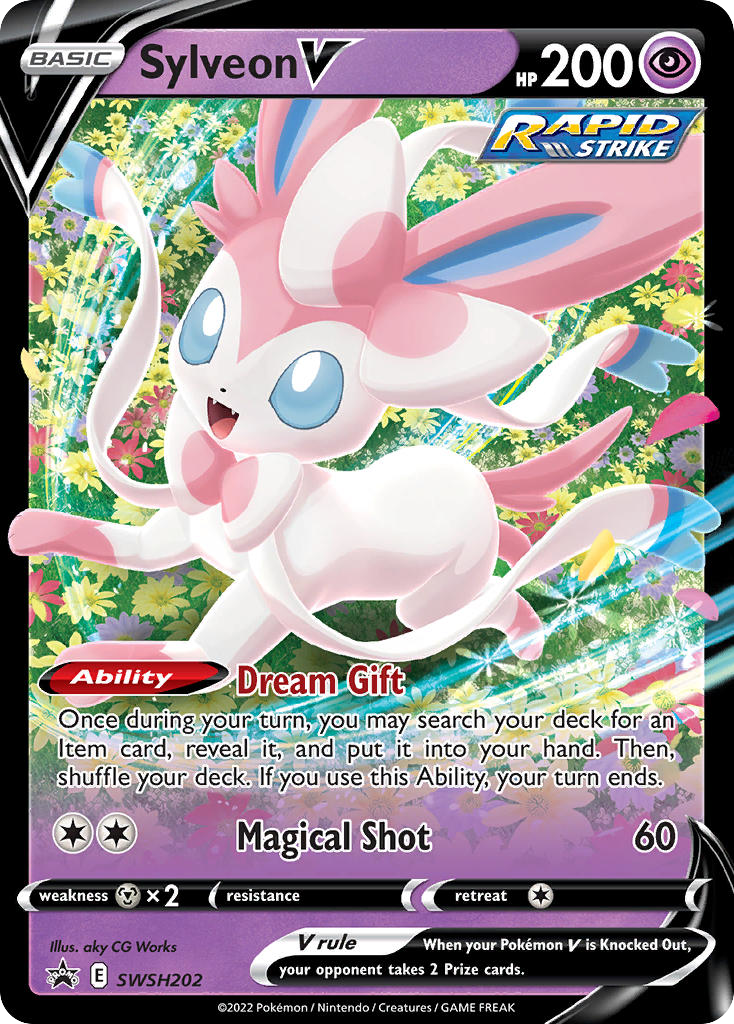 Sylveon V SWSH202 Sword & Shield Black Star Promos - Promo Holo Pokemon Card