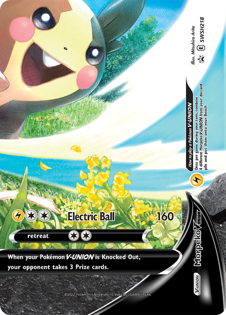 Morpeko V-UNION SWSH218 Sword & Shield Black Star Promos - Promo Holo Pokemon Card