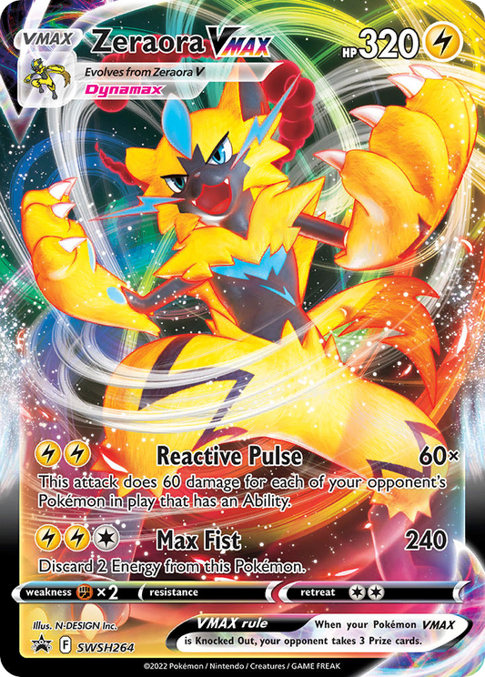 Zeraora VMAX SWSH264 Sword & Shield Black Star Promos - Promo Holo Pokemon Card