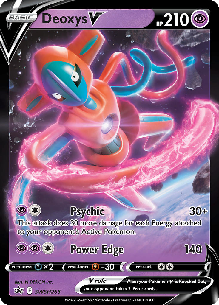 Deoxys V SWSH266 Sword & Shield Black Star Promos - Promo Holo Pokemon Card