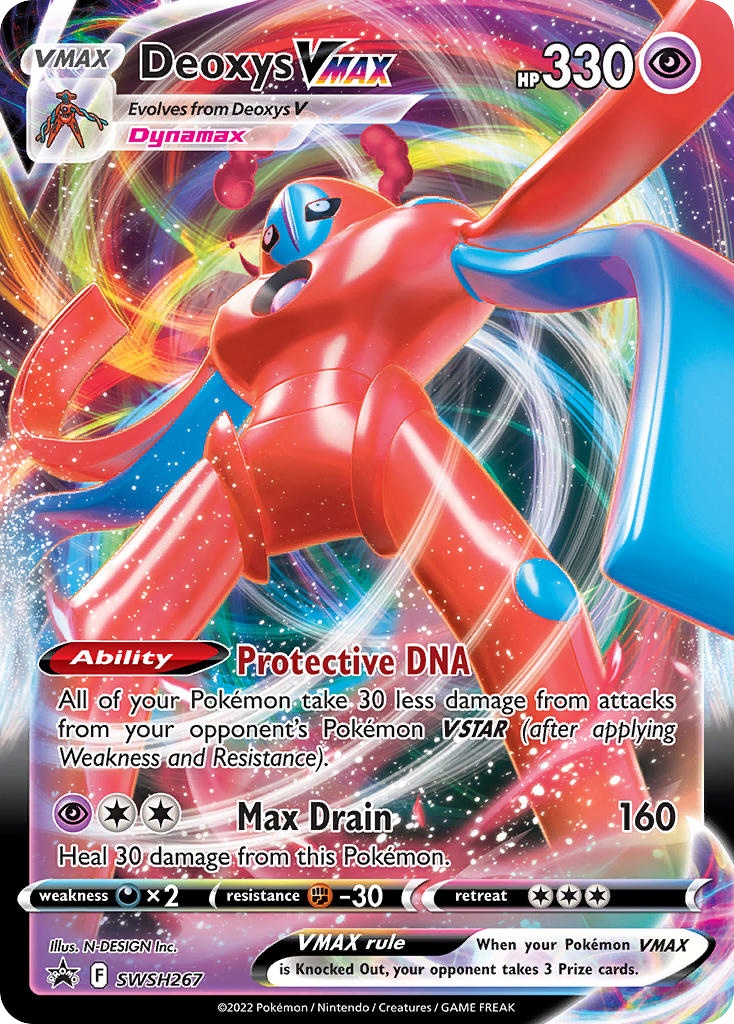 Deoxys VMAX SWSH267 Sword & Shield Black Star Promos - Promo Holo Pokemon Card