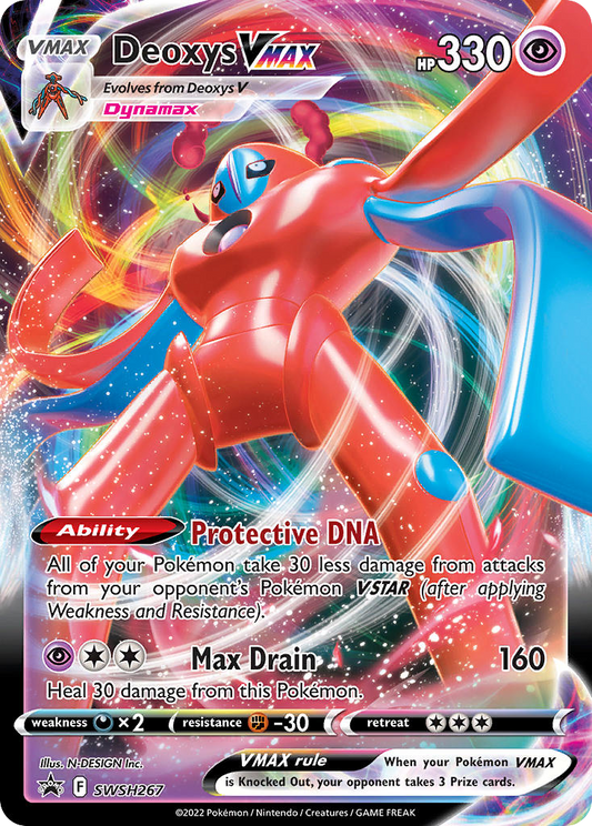 Deoxys VMAX SWSH267 Sword & Shield Black Star Promos - Promo Holo Pokemon Card