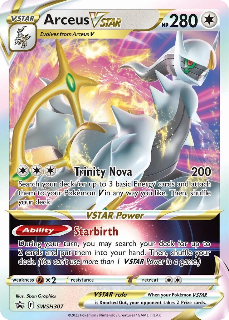 Arceus VSTAR SWSH307 Sword & Shield Black Star Promos - Promo Holo Pokemon Card