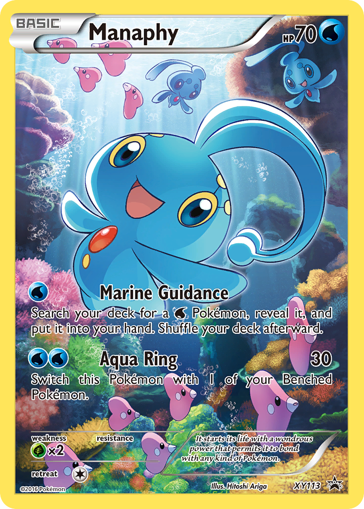 Manaphy XY113 XY Black Star Promos - Promo Holo Pokemon Card