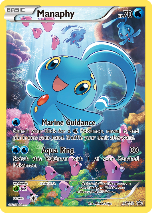 Manaphy XY113 XY Black Star Promos - Promo Holo Pokemon Card
