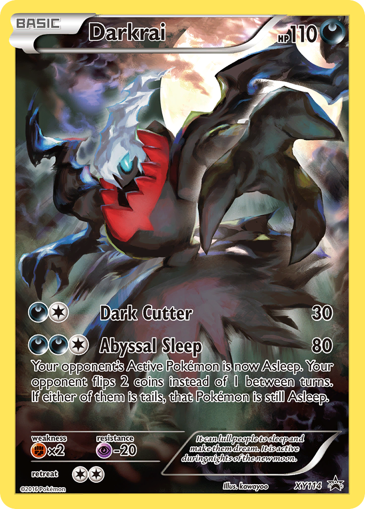 Darkrai XY114 XY Black Star Promos - Promo Holo Pokemon Card