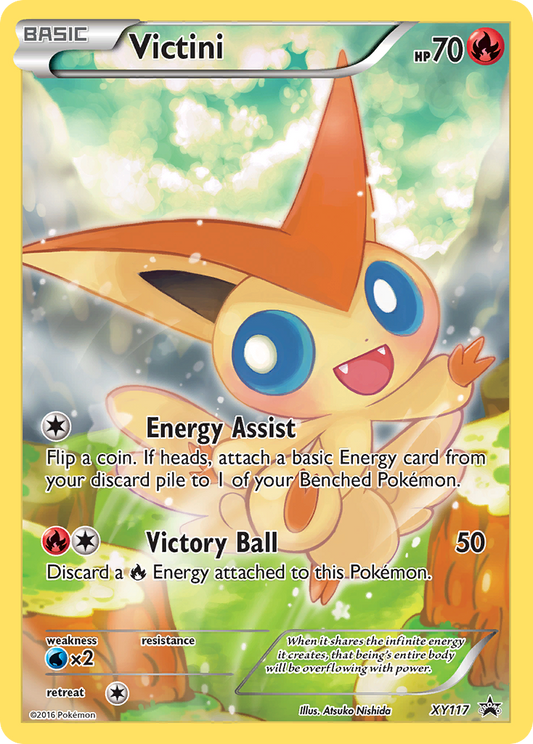 Victini XY117 XY Black Star Promos - Promo Holo Pokemon Card
