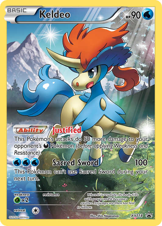 Keldeo XY118 XY Black Star Promos - Promo Holo Pokemon Card
