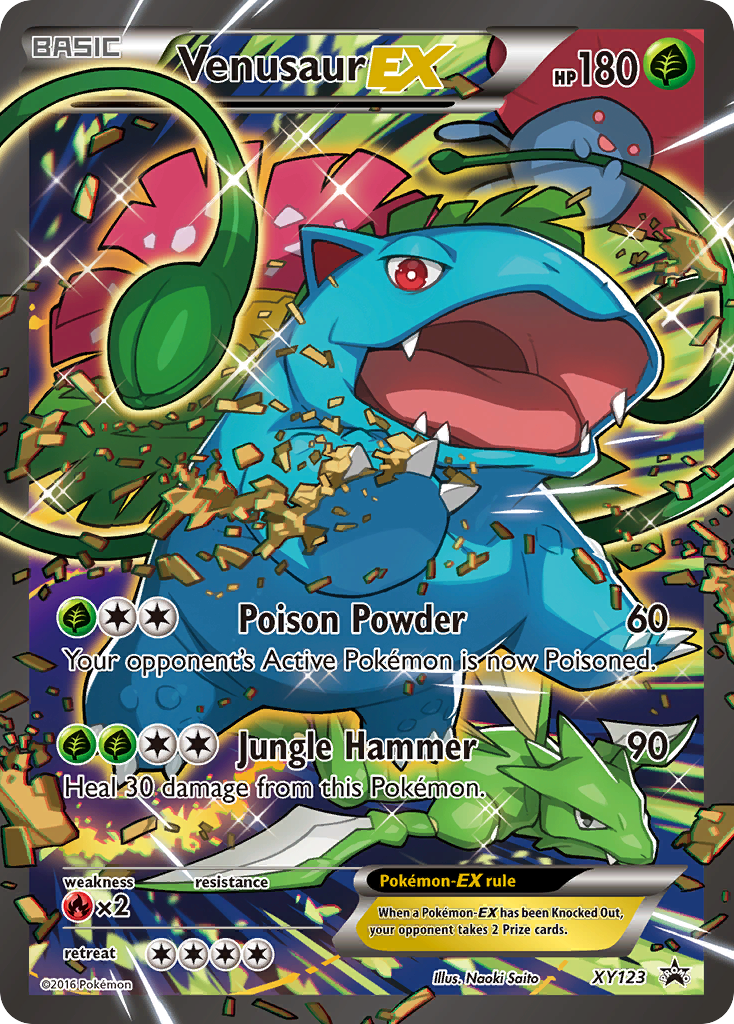 Venusaur EX XY123 XY Black Star Promos - Promo Holo Pokemon Card