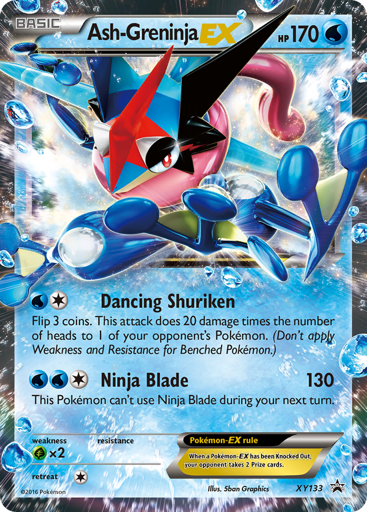 Ash-Greninja EX XY133 XY Black Star Promos - Promo Holo Pokemon Card
