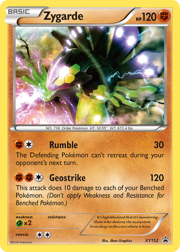Zygarde XY152 XY Black Star Promos - Promo Holo Pokemon Card