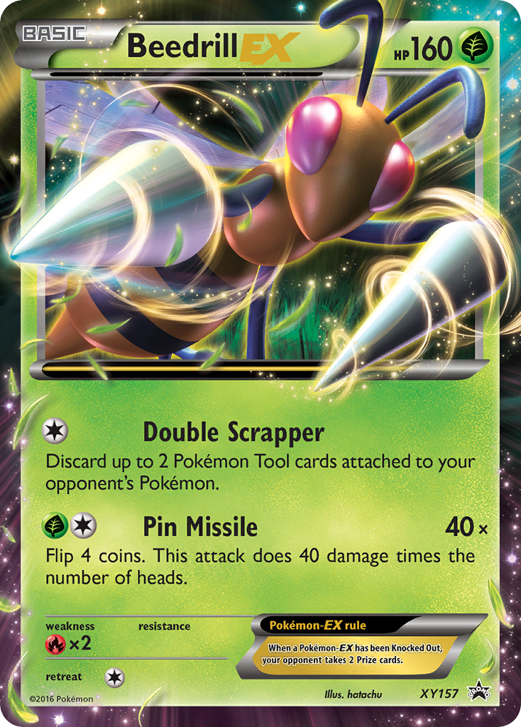 Beedrill EX XY157 XY Black Star Promos - Promo Holo Pokemon Card