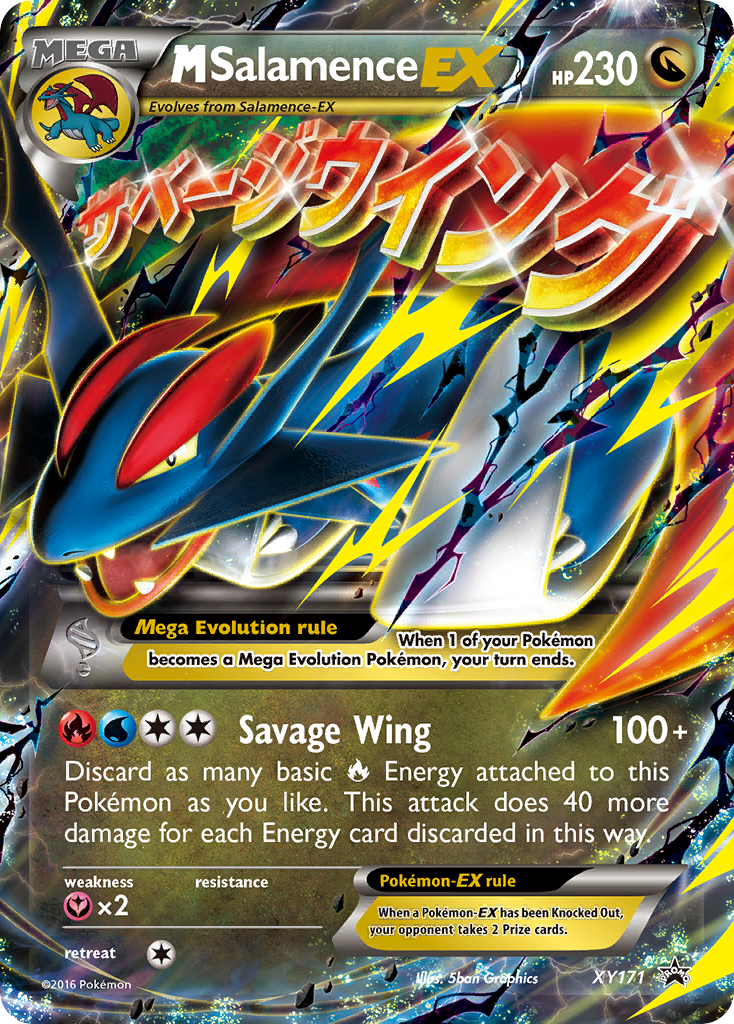 M Salamence EX XY171 XY Black Star Promos - Promo Holo Pokemon Card