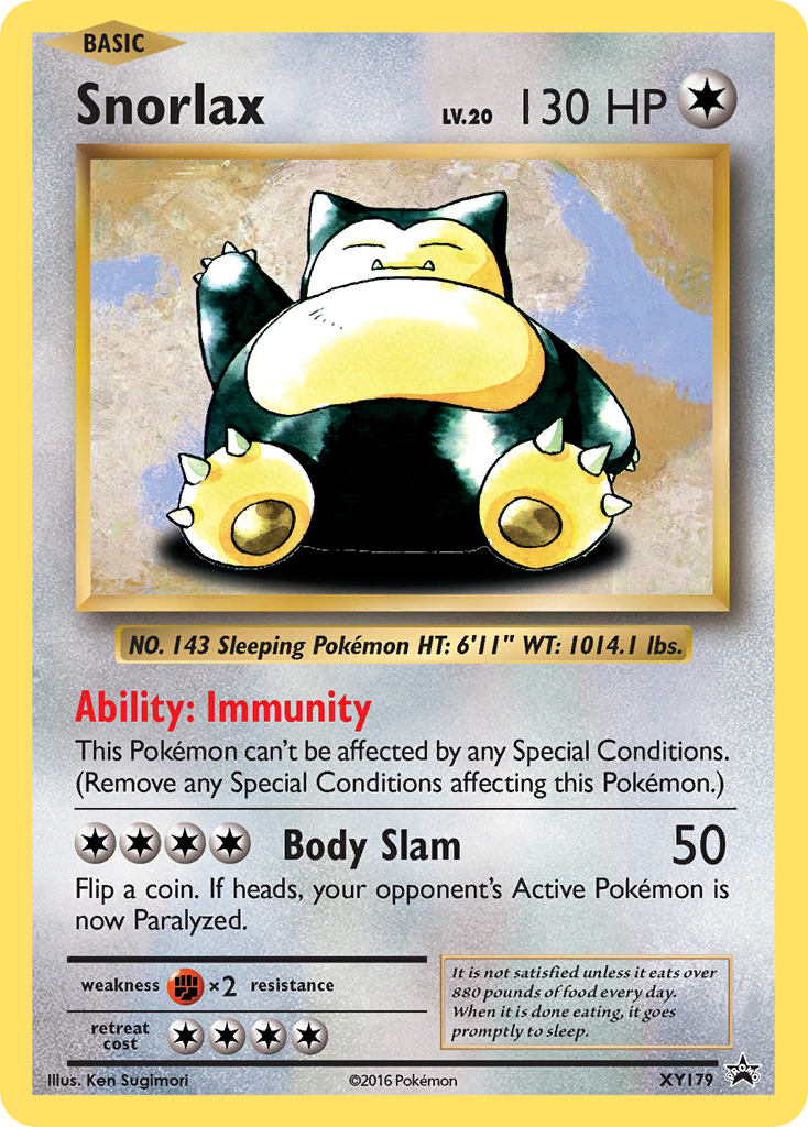 Snorlax XY179 XY Black Star Promos - Promo Holo Pokemon Card