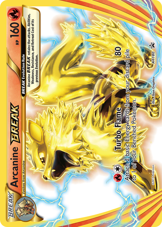 Arcanine BREAK XY180 XY Black Star Promos - Promo Holo Pokemon Card
