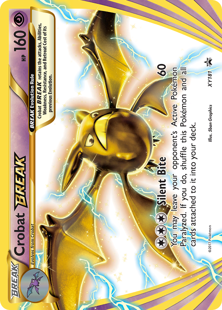 Crobat BREAK XY181 XY Black Star Promos - Promo Holo Pokemon Card