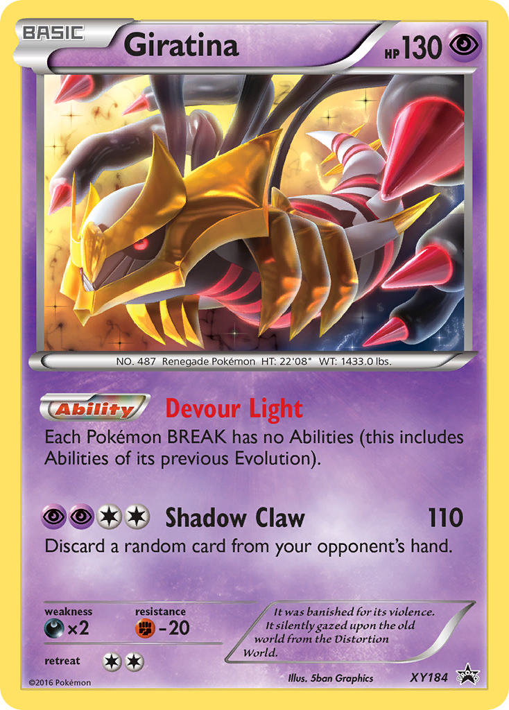 Giratina XY184 XY Black Star Promos - Promo Holo Pokemon Card