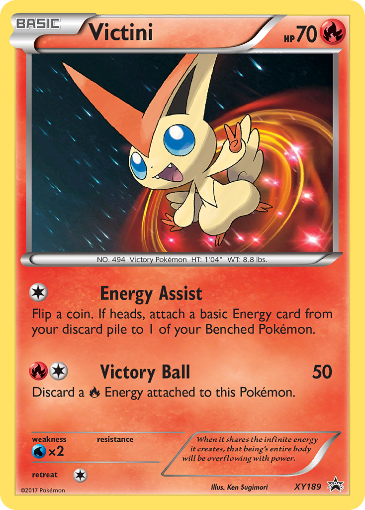 Victini XY189 XY Black Star Promos - Promo Holo Pokemon Card