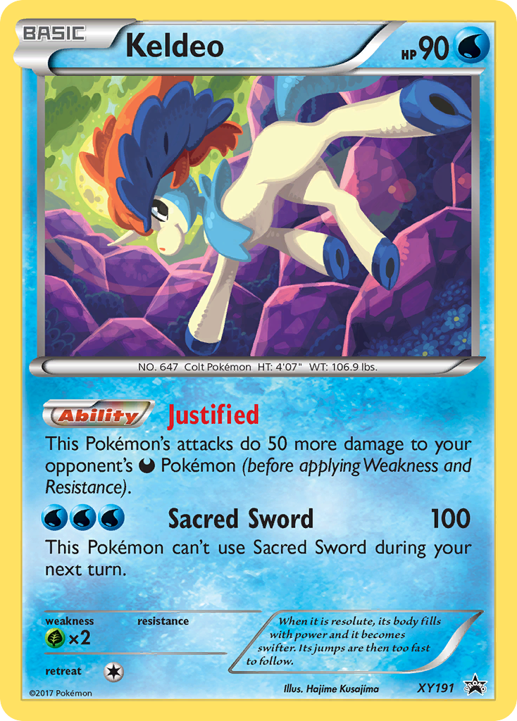 Keldeo XY191 XY Black Star Promos - Promo Holo Pokemon Card