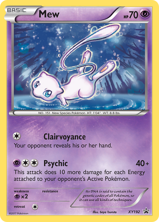 Mew XY192 XY Black Star Promos - Promo Holo Pokemon Card
