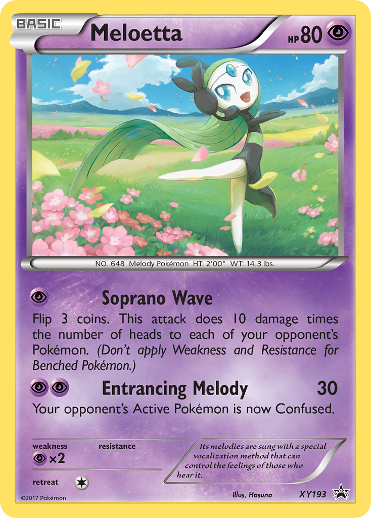 Meloetta XY193 XY Black Star Promos - Promo Holo Pokemon Card
