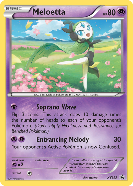 Meloetta XY193 XY Black Star Promos - Promo Holo Pokemon Card