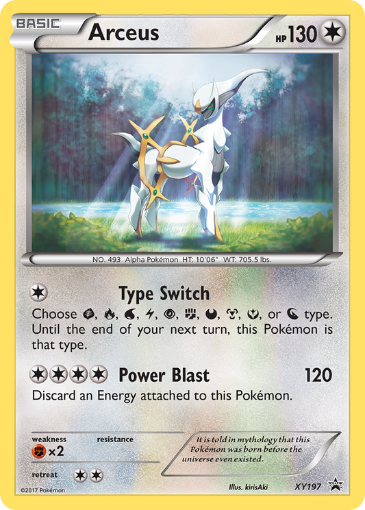 Arceus XY197 XY Black Star Promos - Promo Holo Pokemon Card