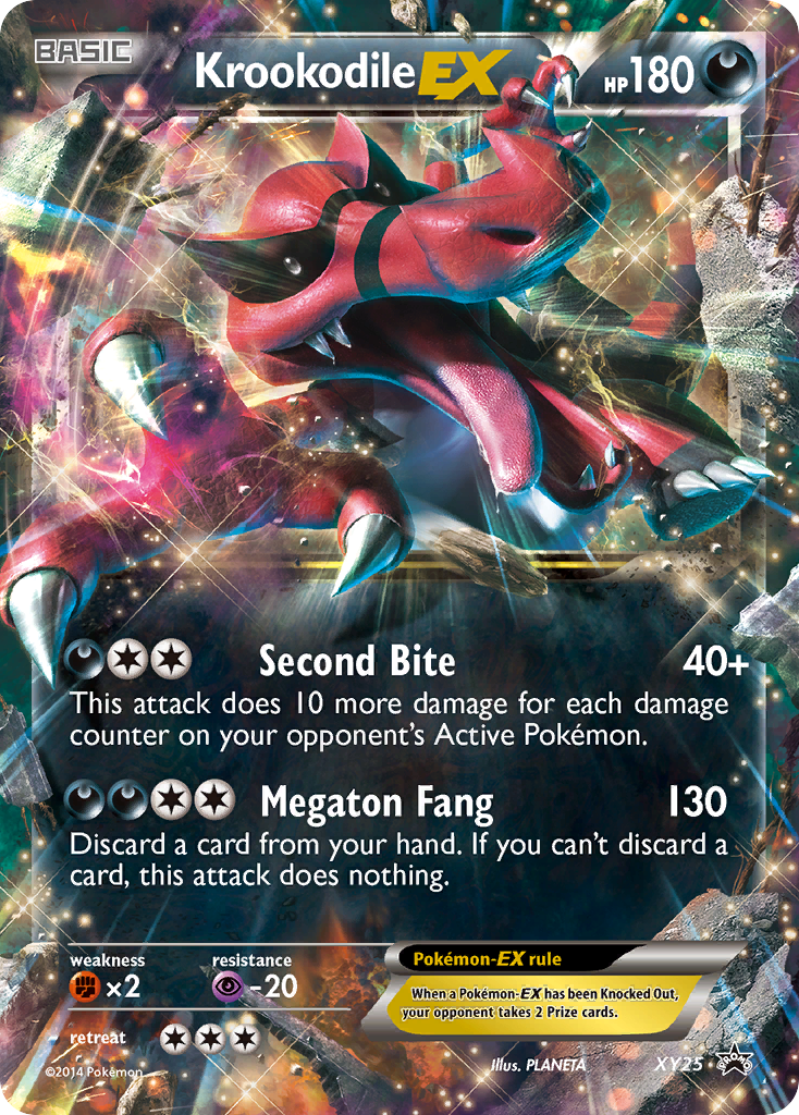Krookodile EX XY25 XY Black Star Promos - Promo Holo Pokemon Card