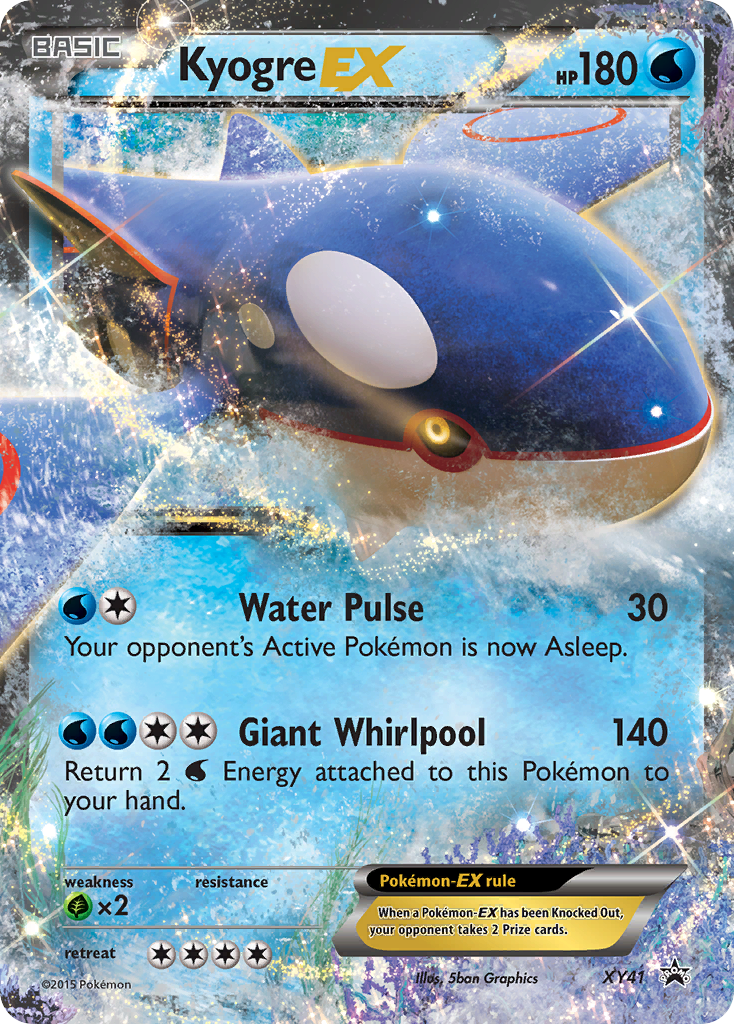 Kyogre EX XY41 XY Black Star Promos - Promo Holo Pokemon Card
