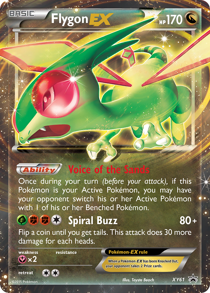 Flygon EX XY61 XY Black Star Promos - Promo Holo Pokemon Card