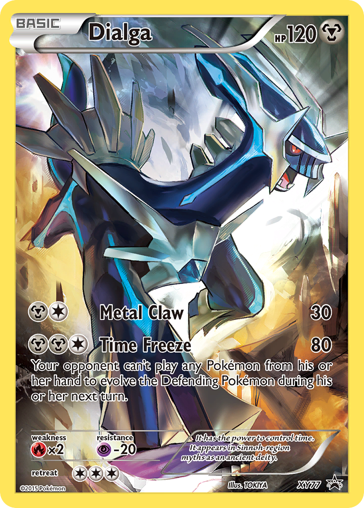 Dialga XY77 XY Black Star Promos - Promo Holo Pokemon Card